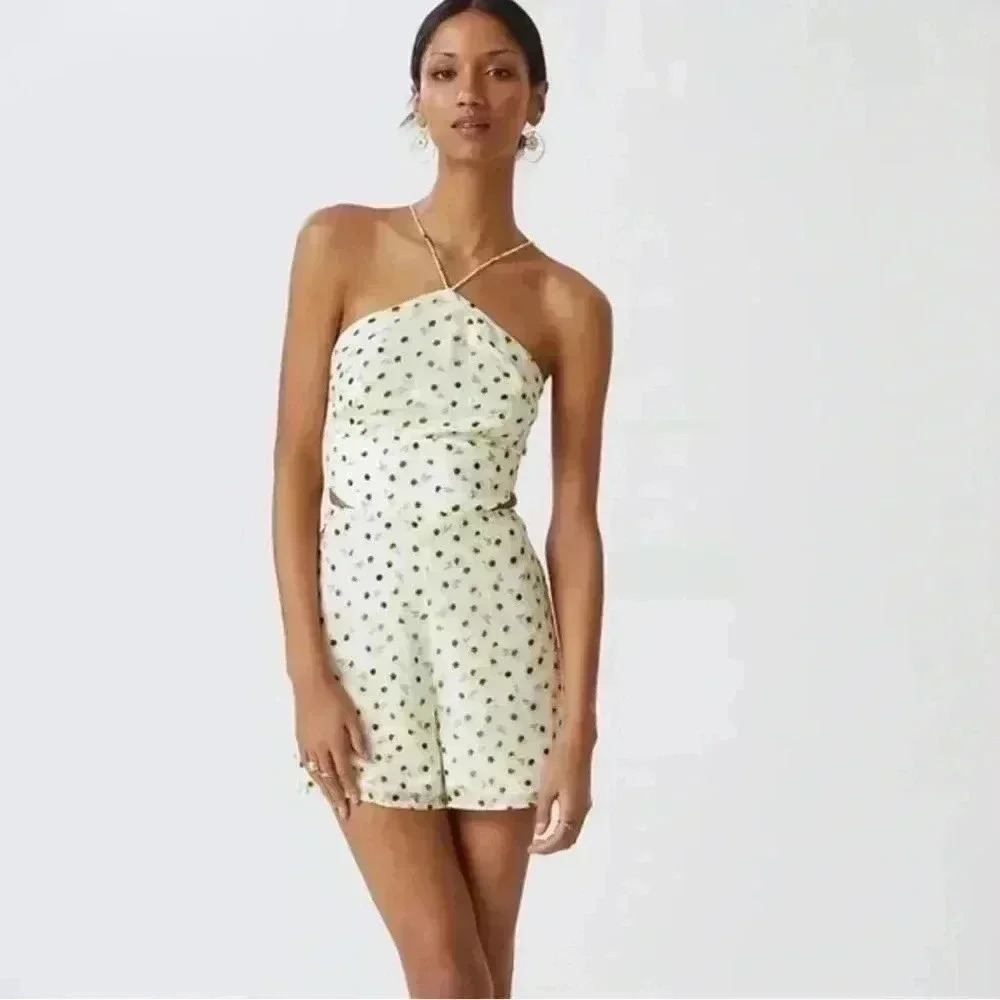 Anthropologie‎ Hutch floral cut out romper 6